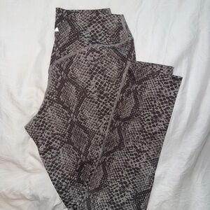Balance Athletica Snake Print Leggings - Gray and Black
